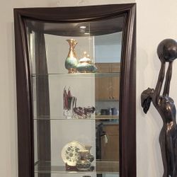 Wood+Glass 5-tier display cabinet