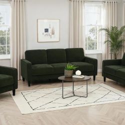 **SALE** Sofa, Loveseat And Chair Set In Matcha Green Fabric! 