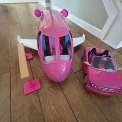 Barbie Airplane, Convertible, & Gymnastics Beam
