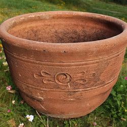 Large Heavy Clay Terracota Pot 