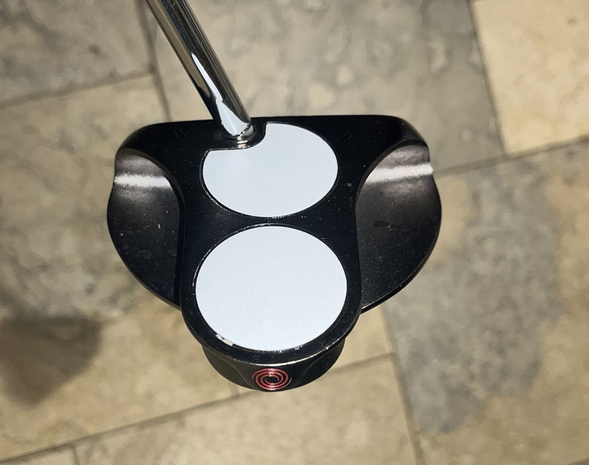 Mint Odyssey 2 ball putter with New Super Stroke Style Grip, weight kit with tool, screws, weights and head cover