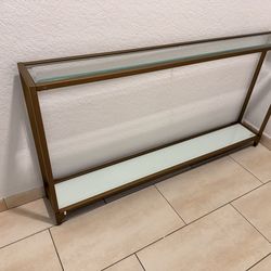 Glass console 58x8x29