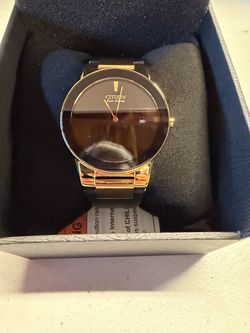 Citizen Eco-Drive Watch Black and Gold