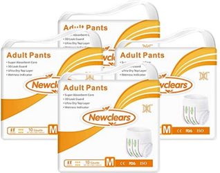 6 Packs Newclears Adult Pants, Medium Adult, 10 Ct Each, Medium, Unisex