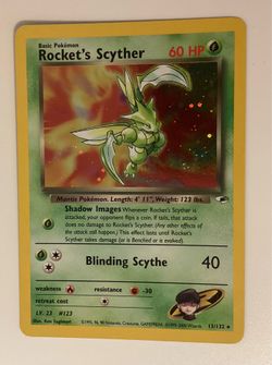 Rocket's Scyther Holo Rare - Pokémon Gym Heroes