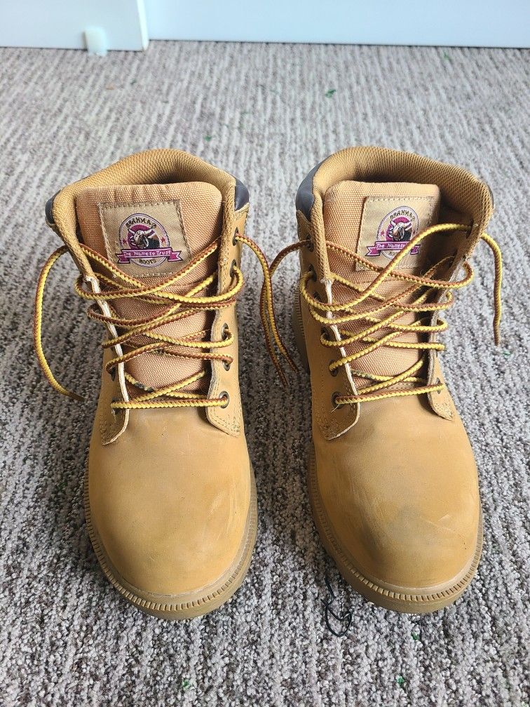 Brahma Waterproof Women's 7 Oil Resistant Work Distressed Boots Steel Toe
