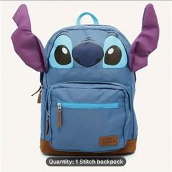 16” blue backpack -stitch with Ears normal size backpack  