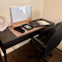 IKEA MICKE Desk + Full Home Office Setup (Chair + Accessories)