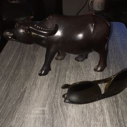 Wood Bull   About 6 Inch Up And 10 Inches Long 