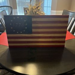 1776 American Wooden Flag 