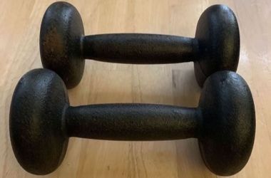Vintage Cast Iron 5lb Dumbells