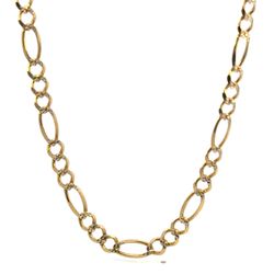 Men’s Or Women’s 14k Two Toned White Yellow Gold 20” Inch 5.43mm Figaro Chain Necklace GP3113301