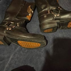 Harley Davidson Leather Boots Size 8