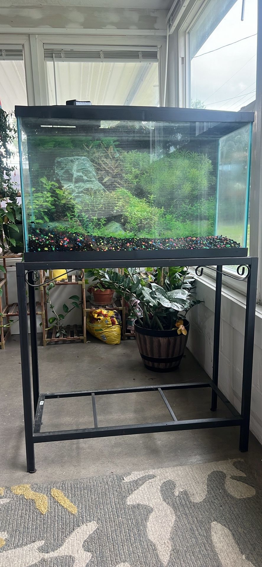 29 Gallon Fish Tank, Stand, Filter, Light, Gravel and Heater