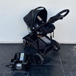 GRACO SNUGRIDE SNUGLOCK INFANT CAR SEAT AND CADDY STROLLER 