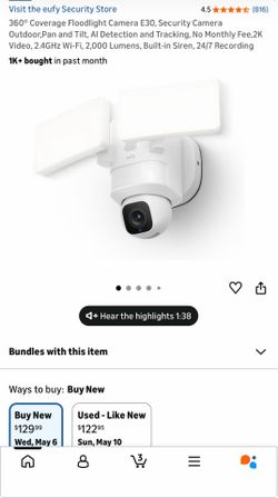 Eufy floodlight security camera