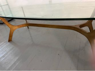 Glass coffee table