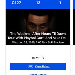 4 The Weeknd Concert Tickets