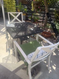 REDUCED! Patio table and chair set