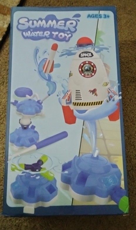 4-in-1 Sprinkler Rocket Launcher for Kids, DIY Outdoor Water Toys