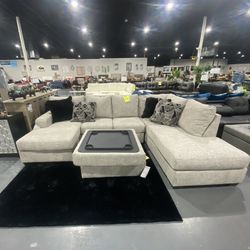 GRAY FABRIC COUCH !! $99 DOWN !! 