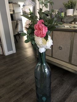 Glass bottle vase