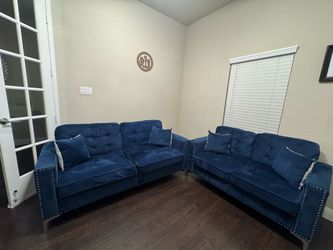 Valvet Sofa and Love Seat
