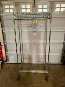 Metro Rolling Wire Garment Rack