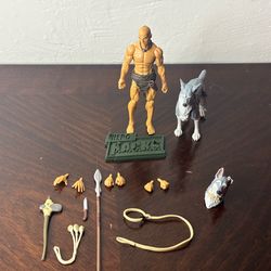 Human and wolf action figures