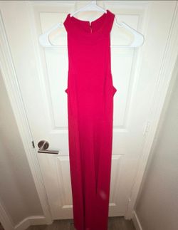 Women's Red Halter Top Formal Floor Length Dress SIZE 1XL