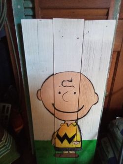 Charlie Brown Painting On Wood