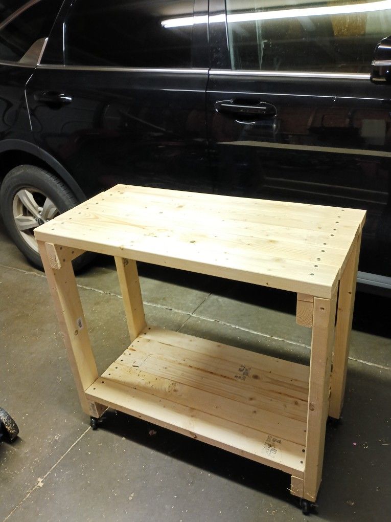 Moveable Storage Rack Utility Table
