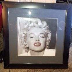 Marilyn Picture Glass And Wooden Black Frame
