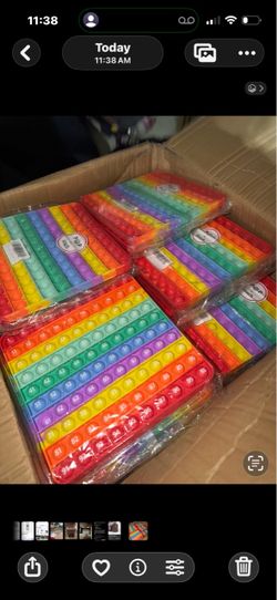 Rainbow Pop It Fidget Toys Bulk Lot 100 for both boxes obo