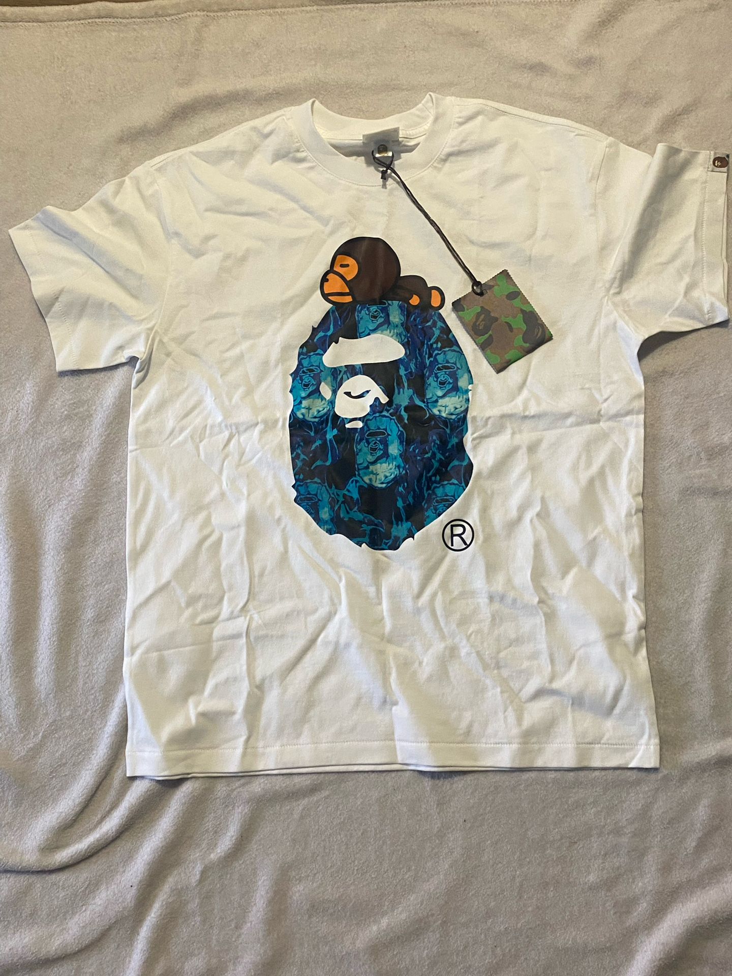 Large Blue Camo Bape Tee