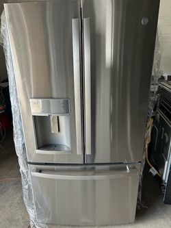GE FRENCH DOOR COUNTER DEPTH REFRIGERATOR STAINLESS STEEL
