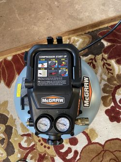 MCGRAW 3 Gallon, 110 PSI Oil-Free Light-Duty Pancake Air Compressor