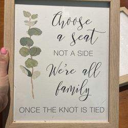 Wedding Sign + 2 Empty Frames 