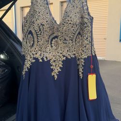 Navy Blue Prom/wedding/ceremony Dress Size 18