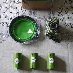 Dog Poop Bags With Dispenser And Bowl Set 