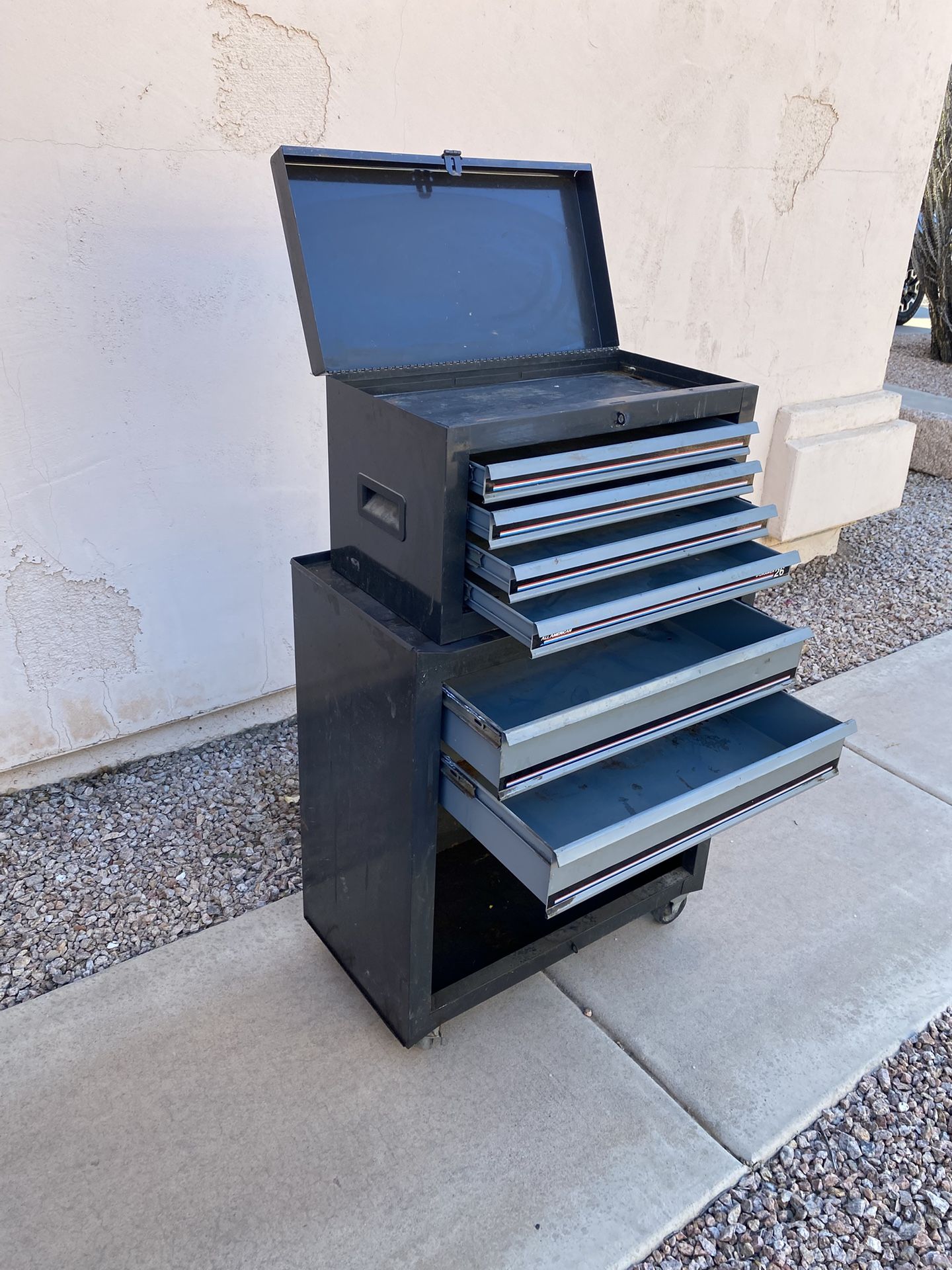 Small Tool Box 45”H 26.5”W 14”D For Sale