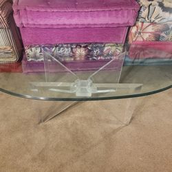 Mid Century Lucite Butterfly Coffee Table