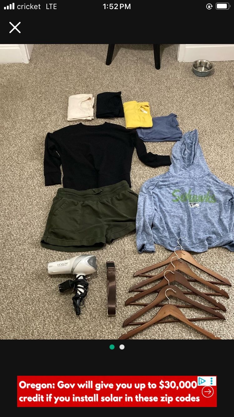 Womens Clothes, Revlon Hair Dryer, Desk Or Room Wood And Walnut Fan, Lucky Brand Backpack