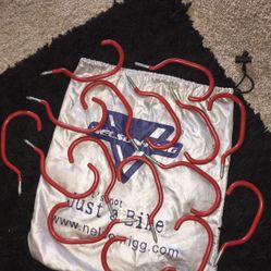 x16 red bike hooks