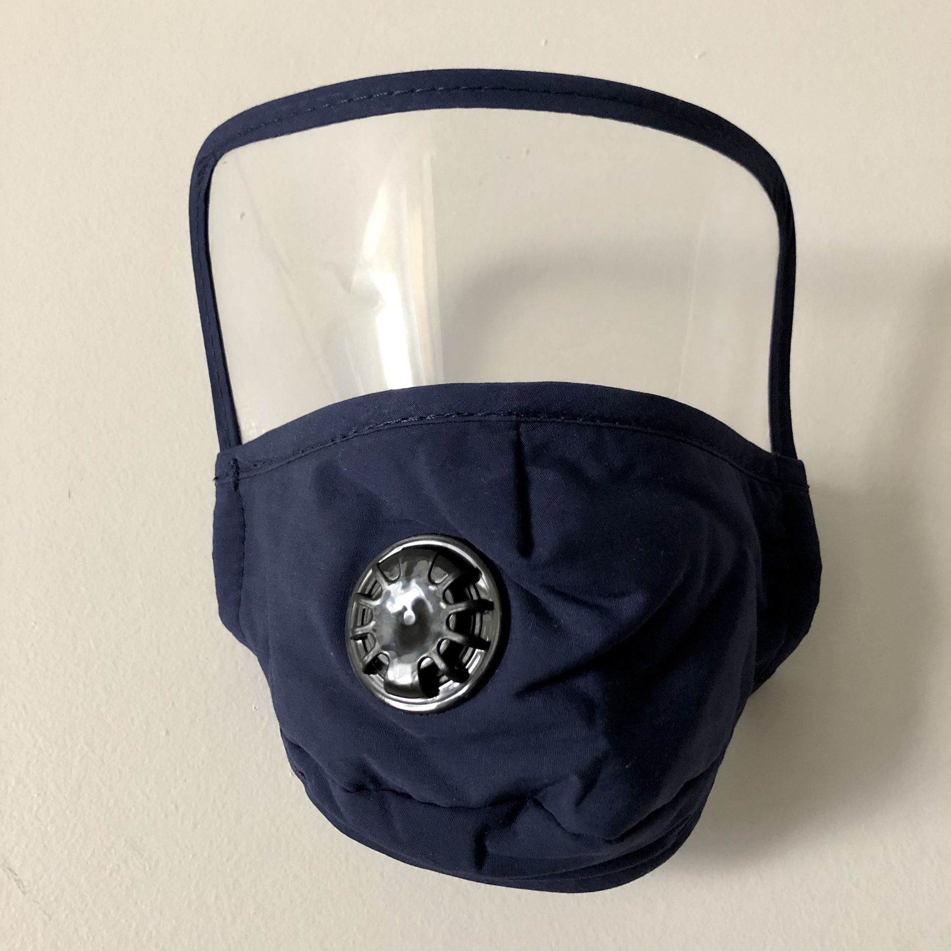 New Navy Blue Face Mask With Shield & Valve