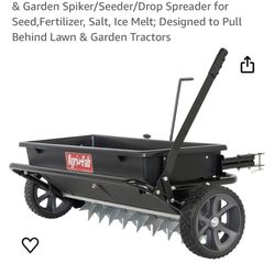 New Agri-fab 100lb Tow-behind  Lawn Garden Spiker/ Feeder Dropper 