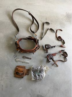 Lineman’s climbing gear