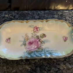 Antique Porcelain Celery Dish 