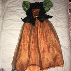 Girls witch costume dress size small 6