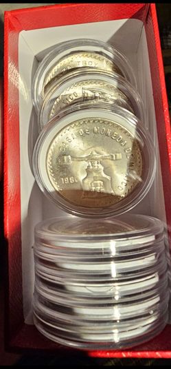 Lot of 10 onza balance case de moneda plata